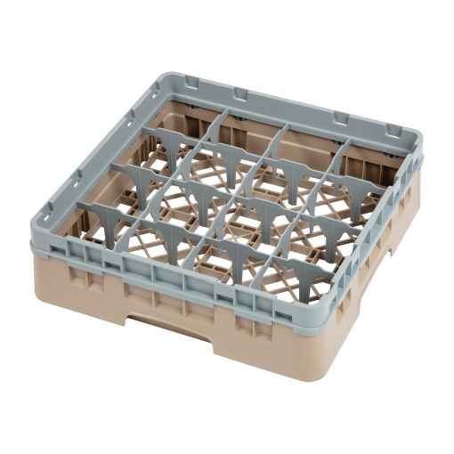 Cambro Camrack Beige 16 Compartments Max Glass Height 92mm (DW550)