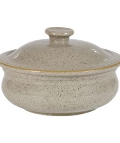 Churchill Stonecast Lidded Stew Pots Peppercorn Grey 430ml (Pack of 6) (DW606)
