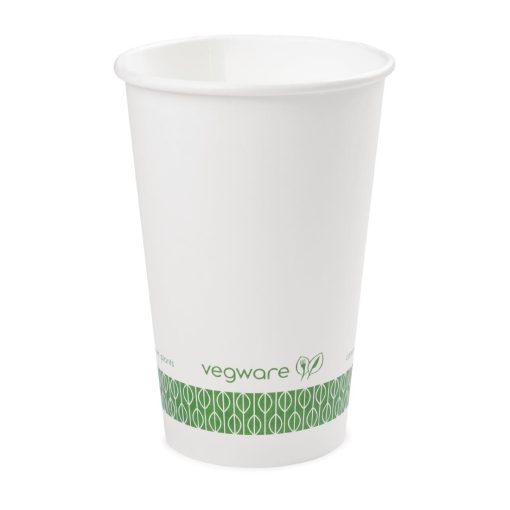 Vegware Compostable Hot Cups White 455ml / 16oz (Pack of 1000) (DW620)