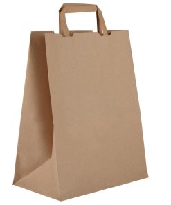 Vegware Compostable Recycled Paper Carrier Bags Large (Pack of 250) (DW628)