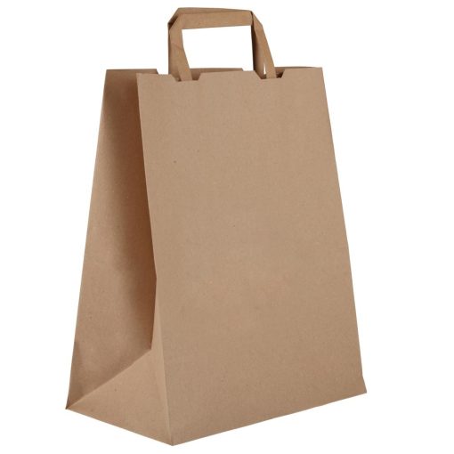 Vegware Compostable Recycled Paper Carrier Bags Large (Pack of 250) (DW628)
