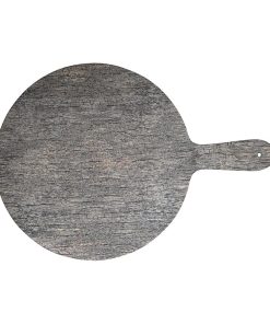 Churchill Alchemy Buffet Handled Melamine Round Paddle Boards Distressed Wood 450mm (DW762)