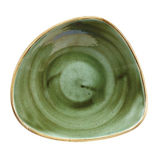 Churchill Stonecast Triangular Bowls Samphire Green 235mm (Pack of 12) (DY043)
