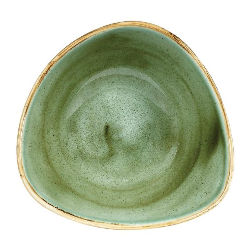 Churchill Stonecast Triangular Bowls Samphire Green 185mm (Pack of 12) (DY044)