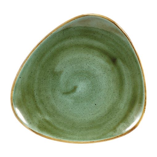 Churchill Stonecast Triangular Plates Samphire Green 192mm (Pack of 12) (DY049)