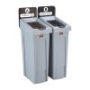 Rubbermaid Slim Jim Two Stream Recycling Station 87Ltr (DY079)