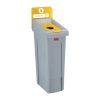 Rubbermaid Slim Jim Plastic Recycling Station Yellow 87Ltr (DY085)