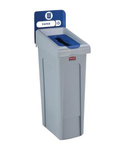 Rubbermaid Slim Jim Paper Recycling Station Blue 87Ltr (DY087)