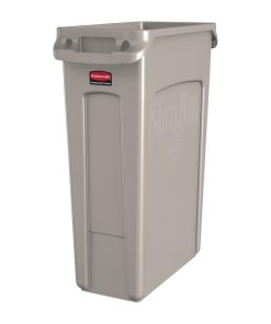 Rubbermaid Slim Jim Container With Venting Channels Beige 87Ltr (DY111)