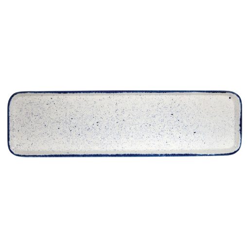Churchill Stonecast Hints Rectangular Flat Trays Indigo Blue 150 x 530mm (Pack of 4) (DY210)