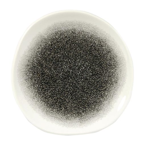 Churchill Studio Prints Raku Round Trace Plates Quartz Black 186mm (Pack of 12) (DY217)