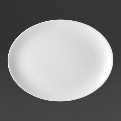 Utopia Pure White Oval Plates 250mm (Pack of 24) (DY320)