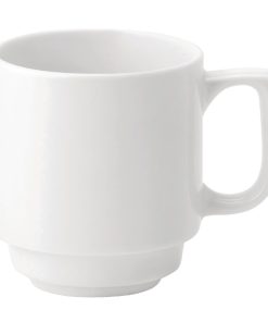 Utopia Pure White Stacking Mugs 280ml (Pack of 36) (DY336)