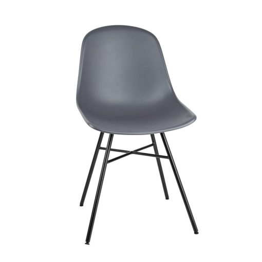 Bolero Arlo Side Chairs with Metal Frame Charcoal (Pack of 2) (DY347)