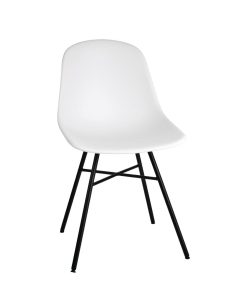 Bolero Arlo Side Chairs with Metal Frame White (Pack of 2) (DY348)