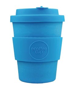 Ecoffee Cup Bamboo Reusable Coffee Cup Toroni Blue 12oz (DY485)