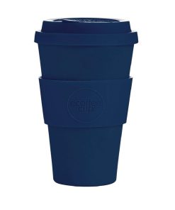 Ecoffee Cup Bamboo Reusable Coffee Cup Dark Energy Navy 14oz (DY492)
