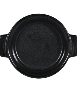 Churchill Black Igneous Stoneware Individual Dish 140mm (Pack of 6) (DY785)