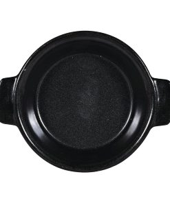 Churchill Black Igneous Stoneware Individual Dish 120mm (Pack of 6) (DY786)