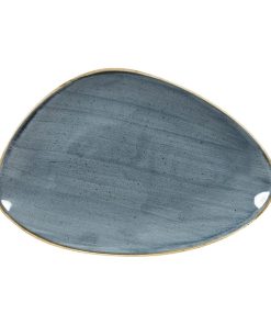 Churchill Stonecast Triangular Plates Blueberry 304mm (Pack of 6) (DY796)