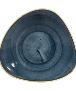 Churchill Stonecast Triangular Shallow Bowls Blueberry 210mm (Pack of 12) (DY798)