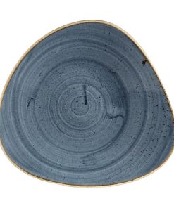 Churchill Stonecast Triangular Shallow Bowls Blueberry 272mm (Pack of 12) (DY799)