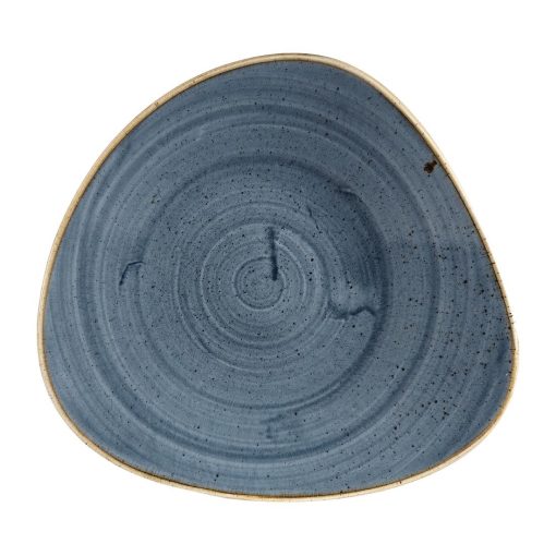 Churchill Stonecast Triangular Shallow Bowls Blueberry 272mm (Pack of 12) (DY799)