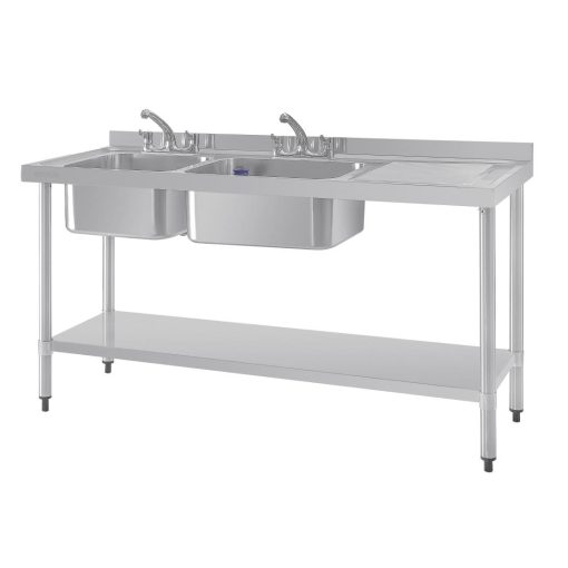 Vogue Double Sink Right Hand Drainer 1500mm (DY824)