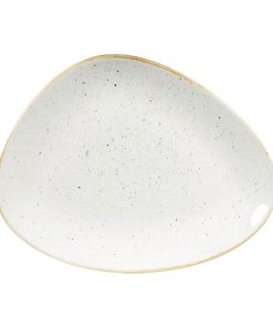Churchill Stonecast Triangular Plates Barley White 265mm (Pack of 12) (DY874)
