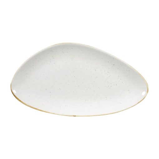Churchill Stonecast Triangular Plates Barley White 355mm (Pack of 6) (DY876)