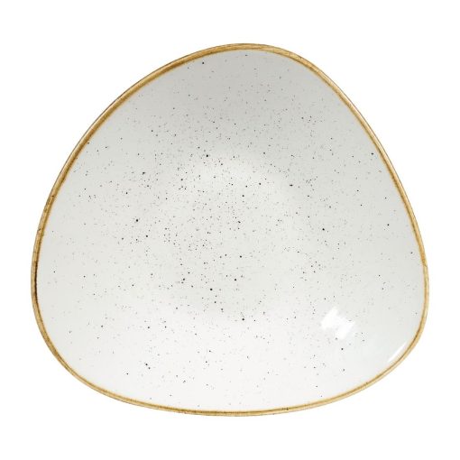 Churchill Stonecast Triangular Shallow Bowls Barley White 272mm (DY878)