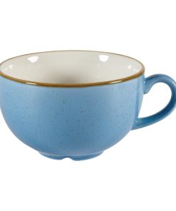 Churchill Stonecast Cappuccino Cups Cornflower Blue 340ml 12oz (Pack of 12) (DY880)