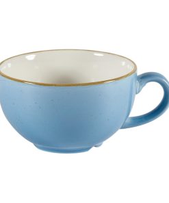 Churchill Stonecast Cappuccino Cups Cornflower Blue 227ml 8oz (Pack of 12) (DY881)