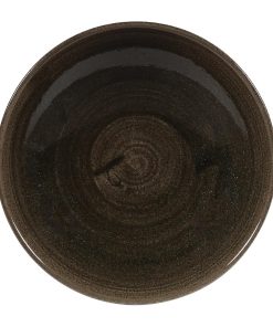 Churchill Stonecast Patina Evolve Coupe Bowls Iron Black 182mm (Pack of 12) (DY901)
