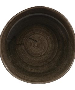 Churchill Stonecast Patina Round Trace Plates Iron Black 264mm (Pack of 12) (DY902)
