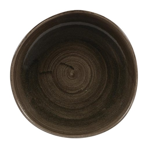 Churchill Stonecast Patina Round Trace Plates Iron Black 264mm (Pack of 12) (DY902)