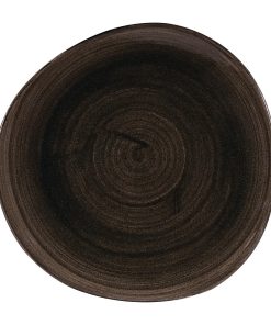 Churchill Stonecast Patina Round Trace Plates Iron Black 286mm (Pack of 12) (DY903)