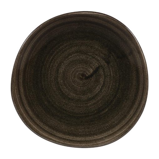 Churchill Stonecast Patina Round Trace Plates Iron Black 186mm (Pack of 12) (DY904)