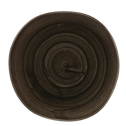 Churchill Stonecast Patina Round Trace Plates Iron Black 210mm (Pack of 12) (DY905)