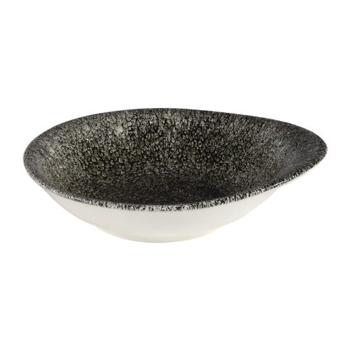 Churchill Raku Round Dish Quartz Black 160mm (Pack of 12) (DY942)