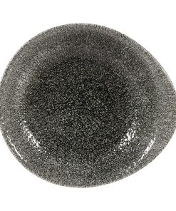 Churchill Raku Round Dish Quartz Black 185mm (Pack of 12) (DY943)