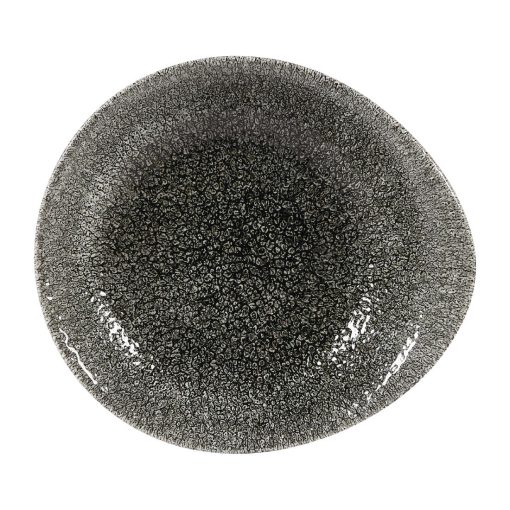 Churchill Raku Round Dish Quartz Black 185mm (Pack of 12) (DY943)