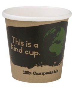 Fiesta Green Compostable Espresso Cups Single Wall 113ml / 4oz (Pack of 50) (DY980)