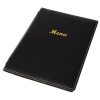 Olympia Faux Leather Menu Cover A5 Black (E223)