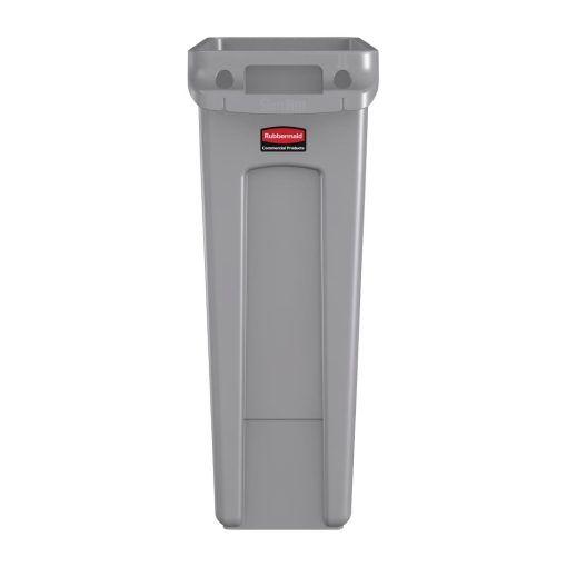 Rubbermaid Slim Jim Container With Venting Channels Grey 87Ltr (F649)