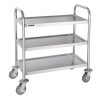 Vogue Stainless Steel 3 Tier Clearing Trolley Small (F993)