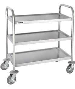 Vogue Stainless Steel 3 Tier Clearing Trolley Small (F993)
