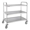 Vogue Stainless Steel 3 Tier Clearing Trolley Large (F995)