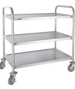 Vogue Stainless Steel 3 Tier Clearing Trolley Large (F995)