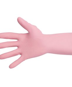 MAPA Vital 115 Liquid-Proof Light-Duty Janitorial Gloves Pink Large (FA290-L)